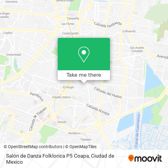 Salón de Danza Folklorica P5 Coapa map