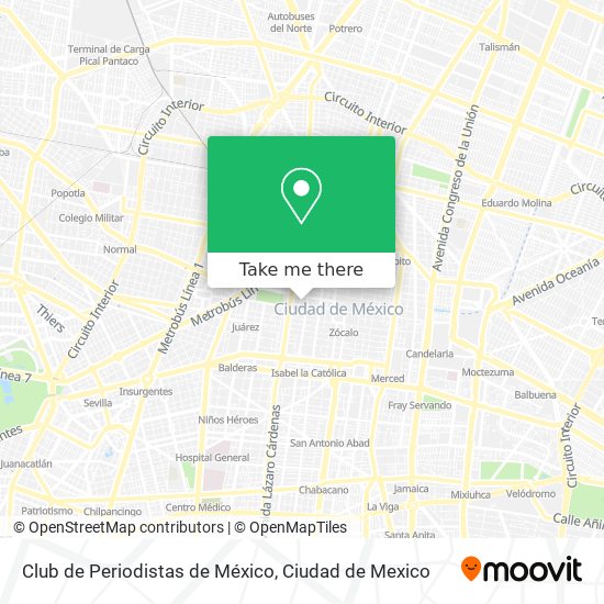 Club de Periodistas de México map