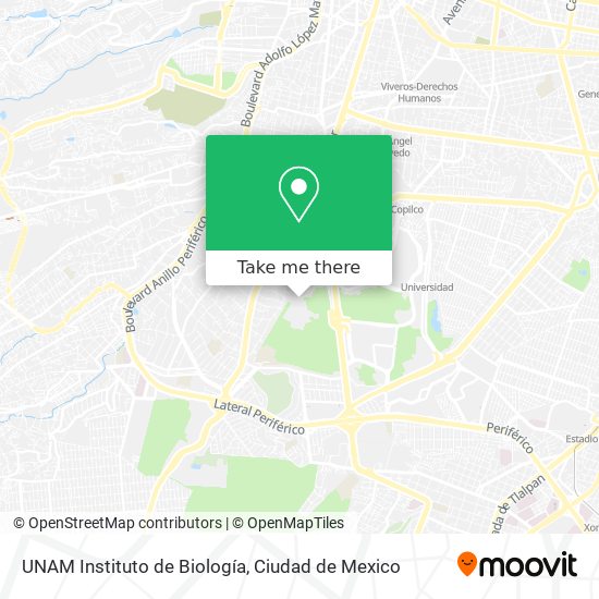UNAM Instituto de Biología map