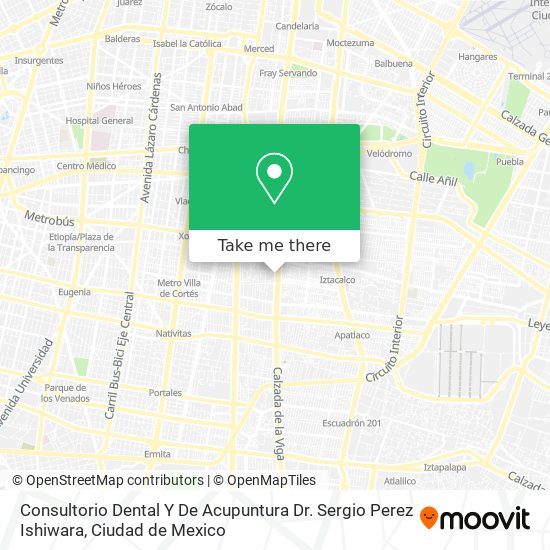 Mapa de Consultorio Dental Y De Acupuntura Dr. Sergio Perez Ishiwara