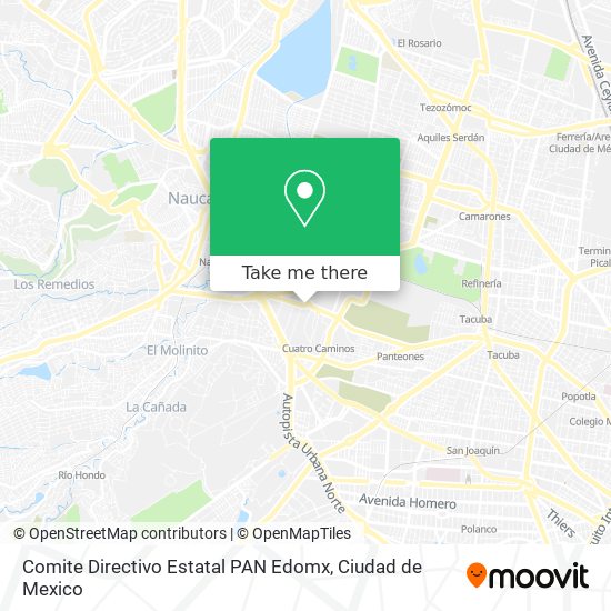 Mapa de Comite Directivo Estatal PAN Edomx