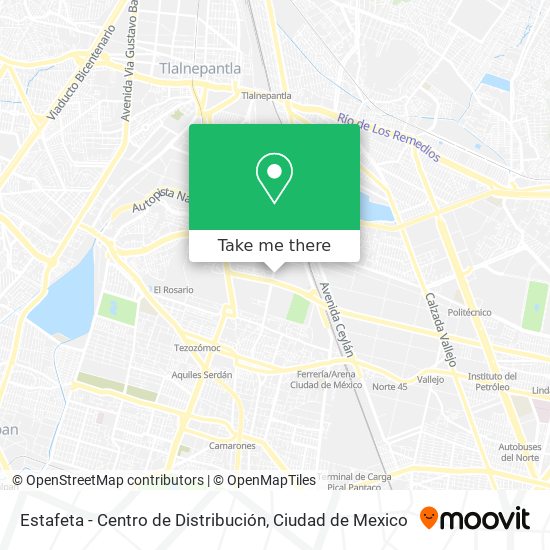 Mapa de Estafeta - Centro de Distribución