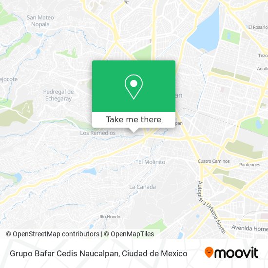 Mapa de Grupo Bafar Cedis Naucalpan