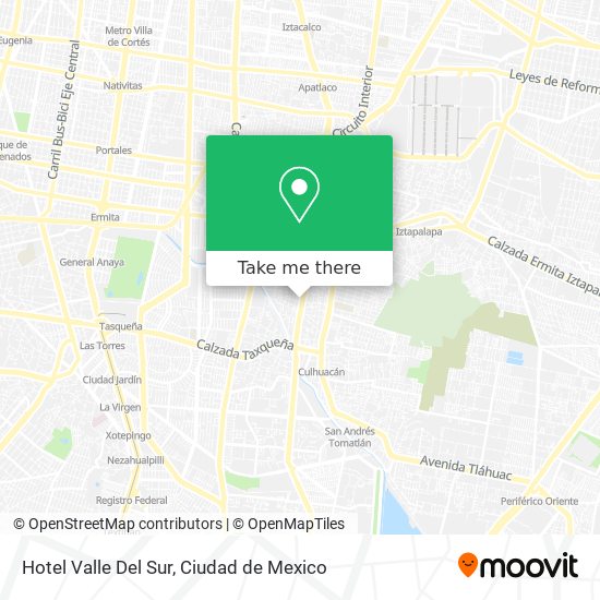 Hotel  Valle Del Sur map