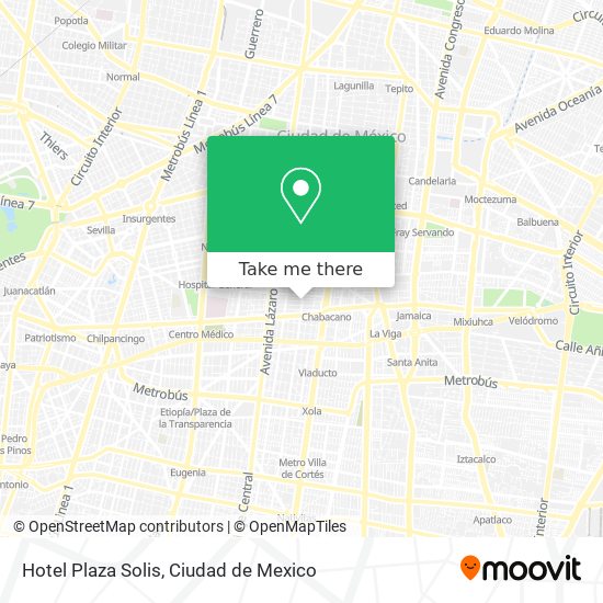 Mapa de Hotel Plaza Solis