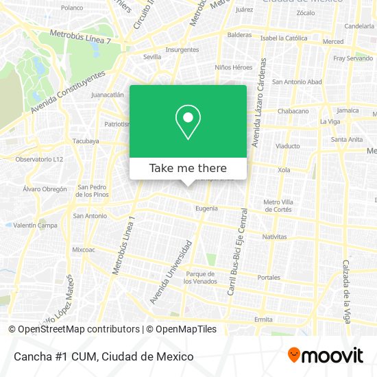 Cancha #1 CUM map