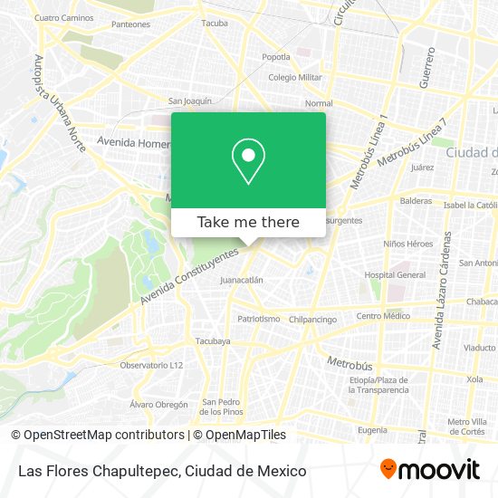 Las Flores  Chapultepec map