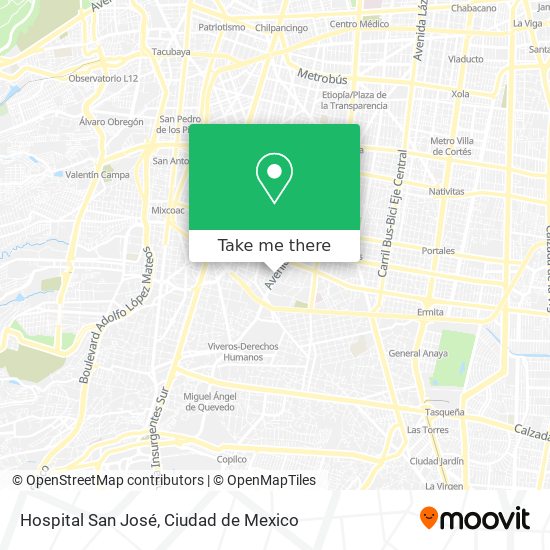 Hospital San José map