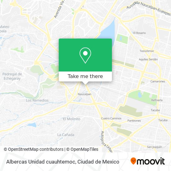 Albercas Unidad cuauhtemoc map