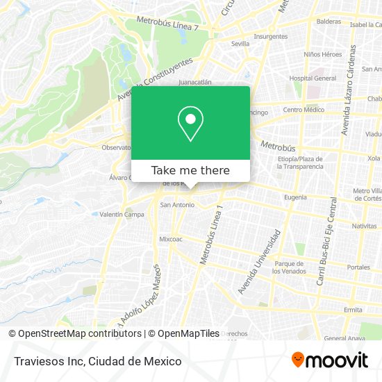Mapa de Traviesos Inc