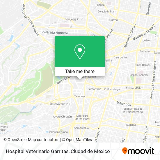 Hospital Veterinario Garritas map