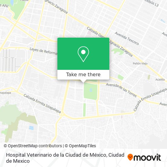 Hospital Veterinario de la Ciudad de México map