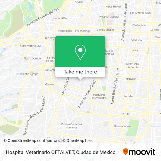 Hospital Veterinario OFTALVET map