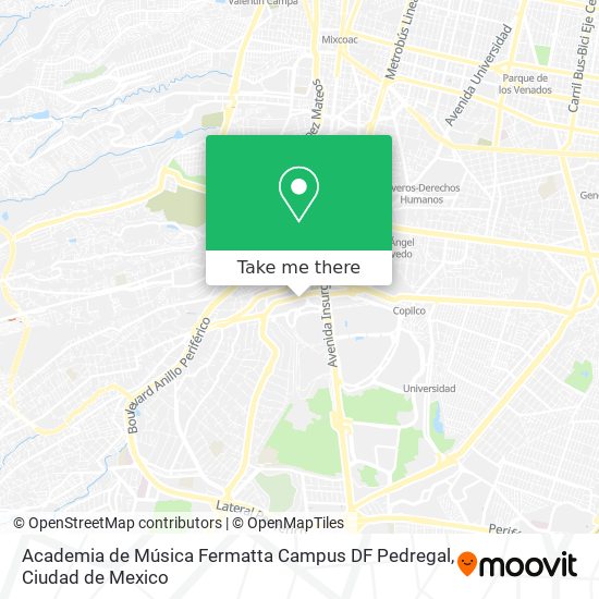 Academia de Música Fermatta Campus DF Pedregal map
