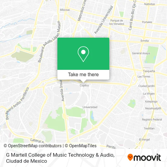 G Martell College of Music Technology & Audio map