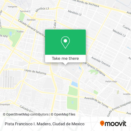 Mapa de Pista Francisco I. Madero