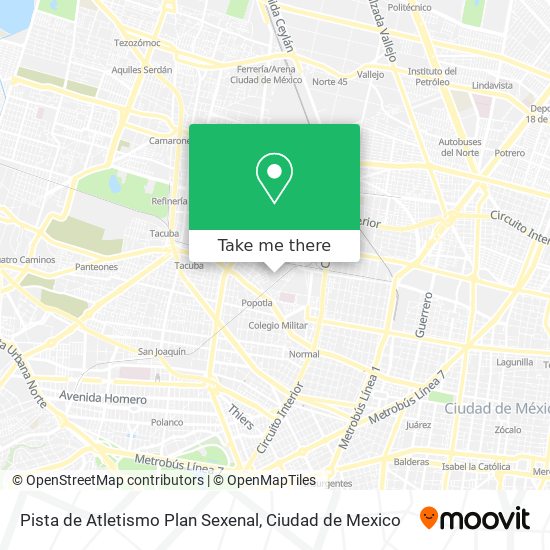 Pista de Atletismo Plan Sexenal map