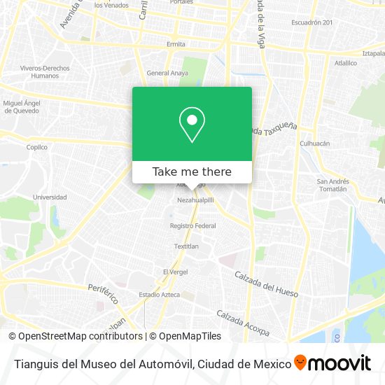 Tianguis del Museo del Automóvil map