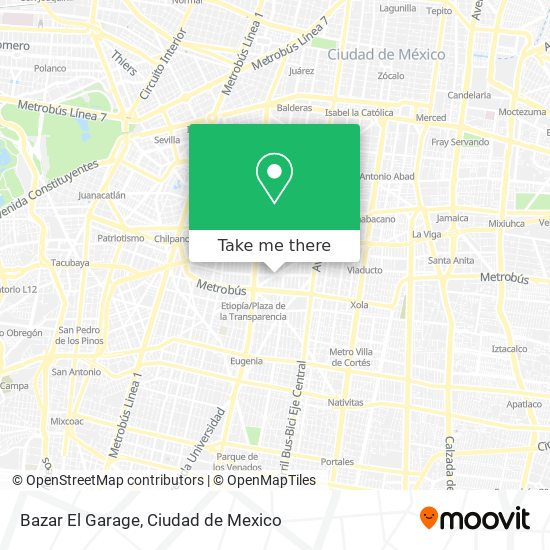 Bazar El Garage map