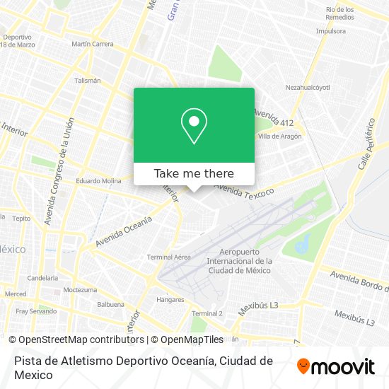Mapa de Pista de Atletismo Deportivo Oceanía