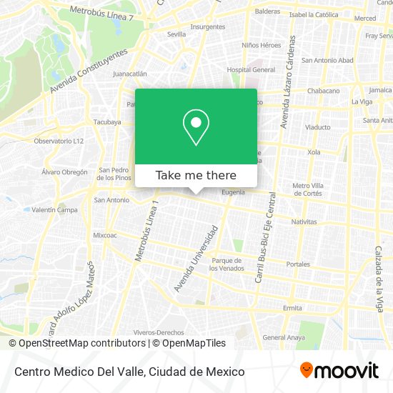 Centro Medico Del Valle map