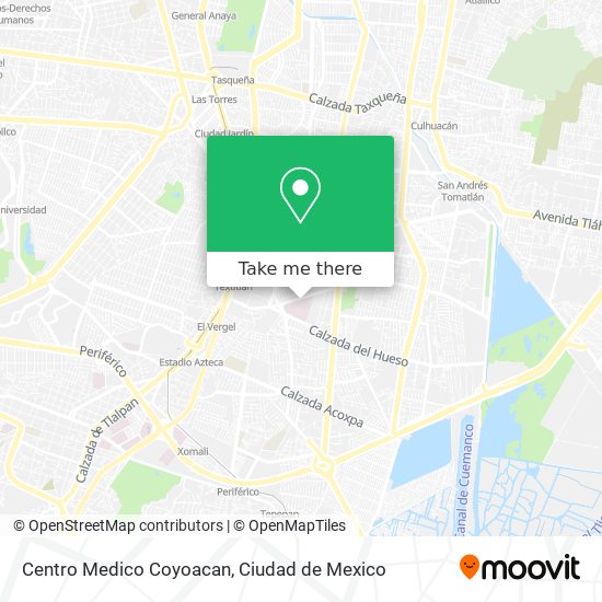 Mapa de Centro Medico Coyoacan