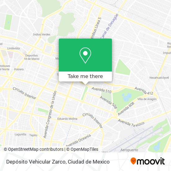 Mapa de Depósito Vehicular Zarco