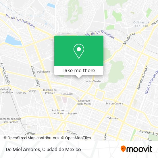 Mapa de De Miel Amores