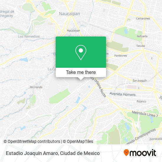 Mapa de Estadio Joaquín Amaro