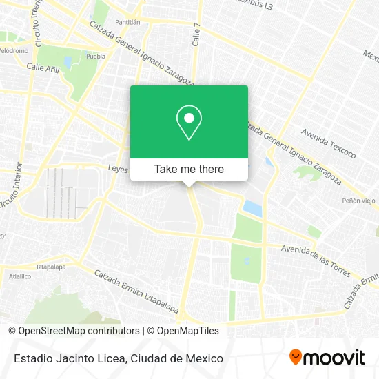 Estadio Jacinto Licea map