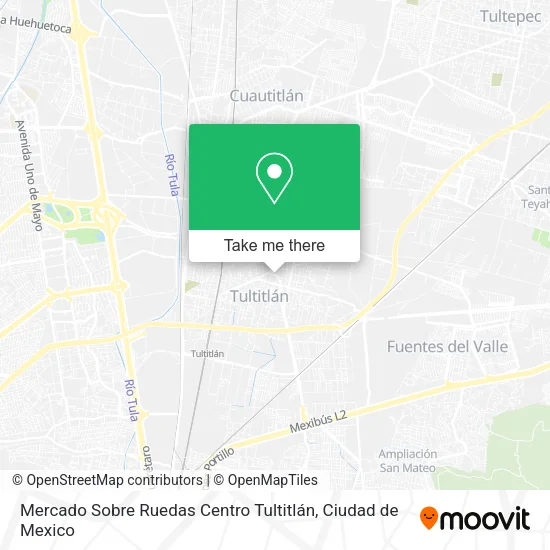 Mapa de Mercado Sobre Ruedas Centro Tultitlán