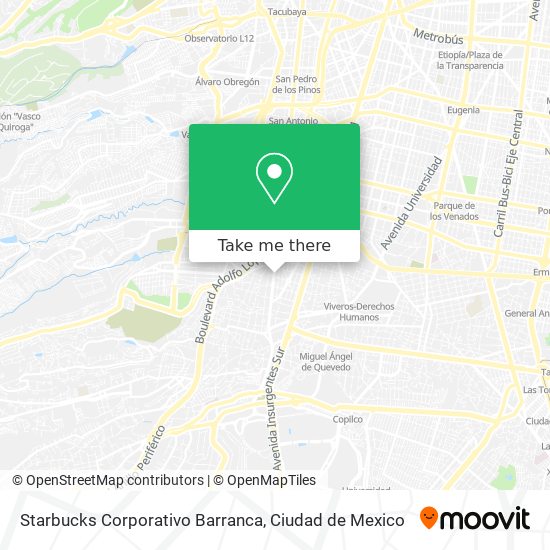 Starbucks Corporativo Barranca map