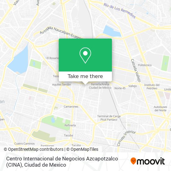 Mapa de Centro Internacional de Negocios Azcapotzalco (CINA)