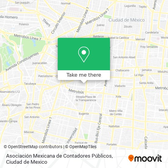 Mapa de Asociación Mexicana de Contadores Públicos
