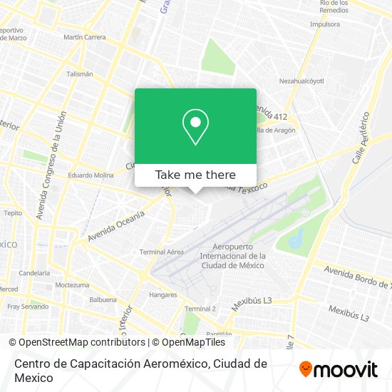 Centro de Capacitación Aeroméxico map