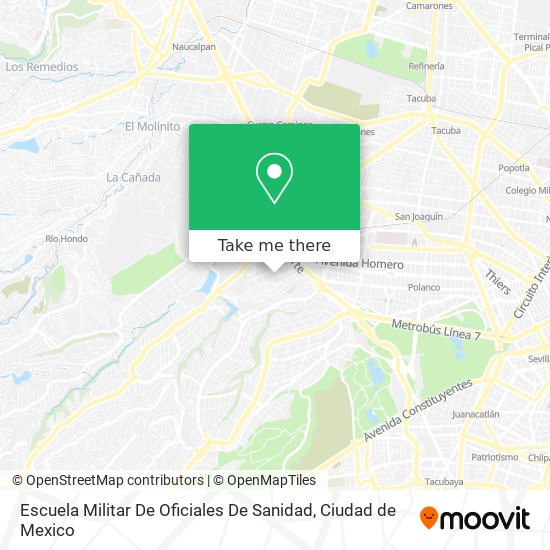 Escuela Militar De Oficiales De Sanidad map