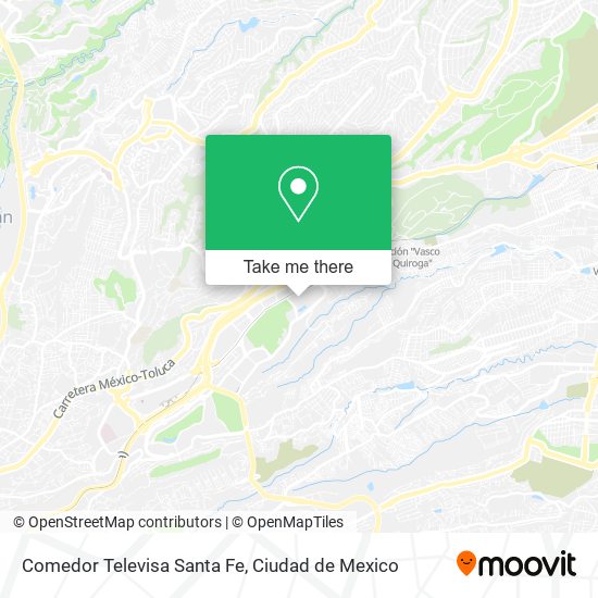 Comedor Televisa Santa Fe map