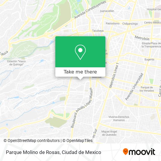 Mapa de Parque Molino de Rosas