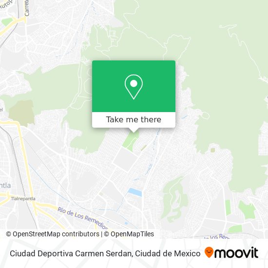 Ciudad Deportiva Carmen Serdan map