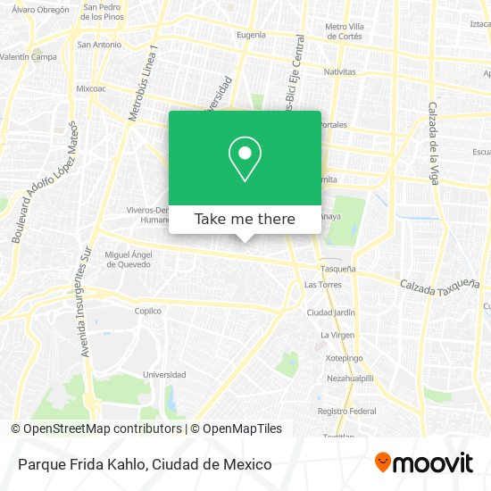 Parque Frida Kahlo map
