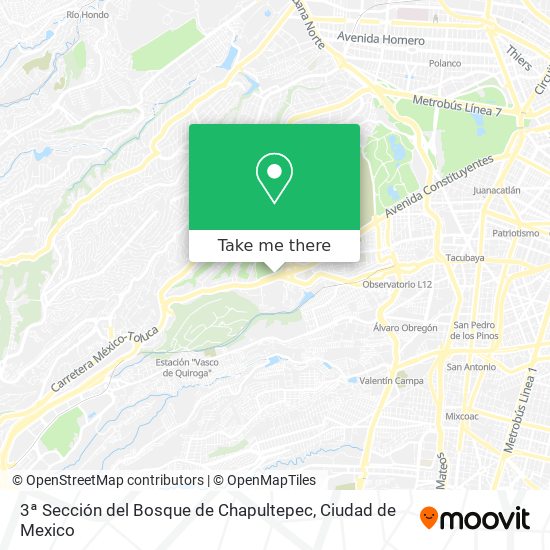 3ª Sección del Bosque de Chapultepec map