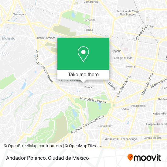Andador Polanco map