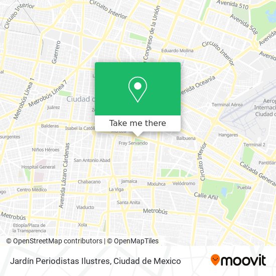 Mapa de Jardín Periodistas Ilustres
