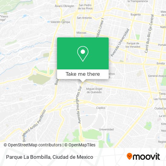 Parque La Bombilla map