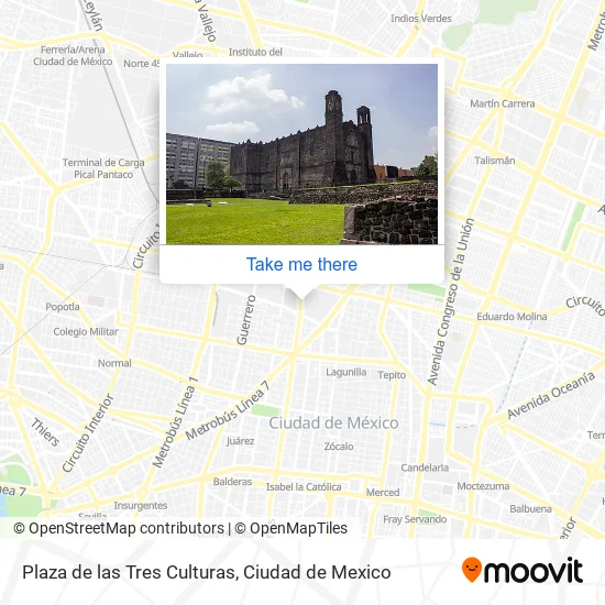 Mapa de Plaza de las Tres Culturas