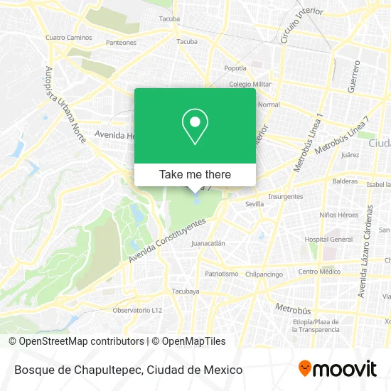 Mapa de Bosque de Chapultepec