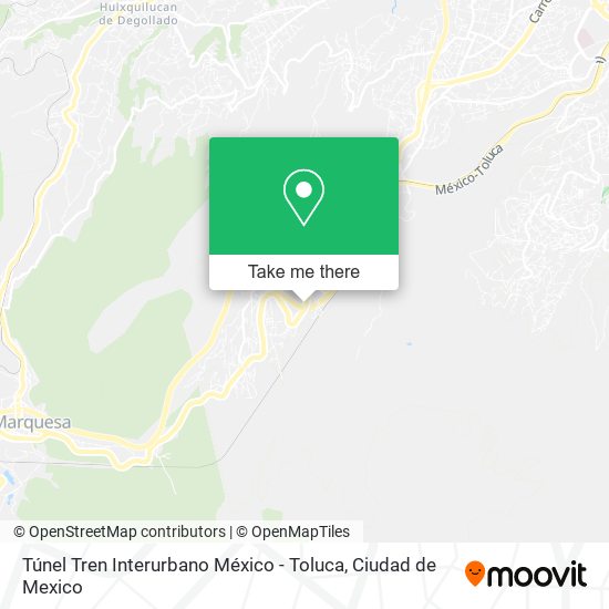 Túnel Tren Interurbano México - Toluca map