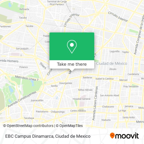 EBC Campus Dinamarca map