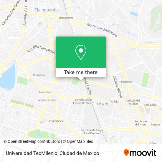 Universidad TecMilenio map