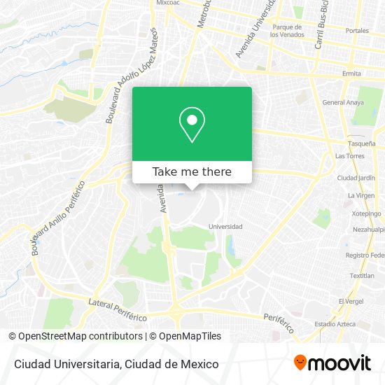 Ciudad Universitaria map